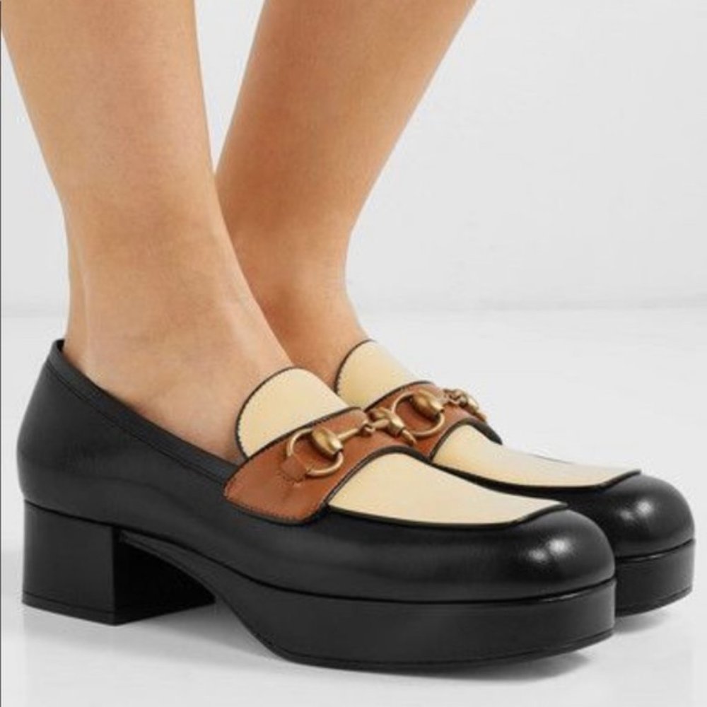 Gucci Houdan Horsebit 60 Platform Loafers